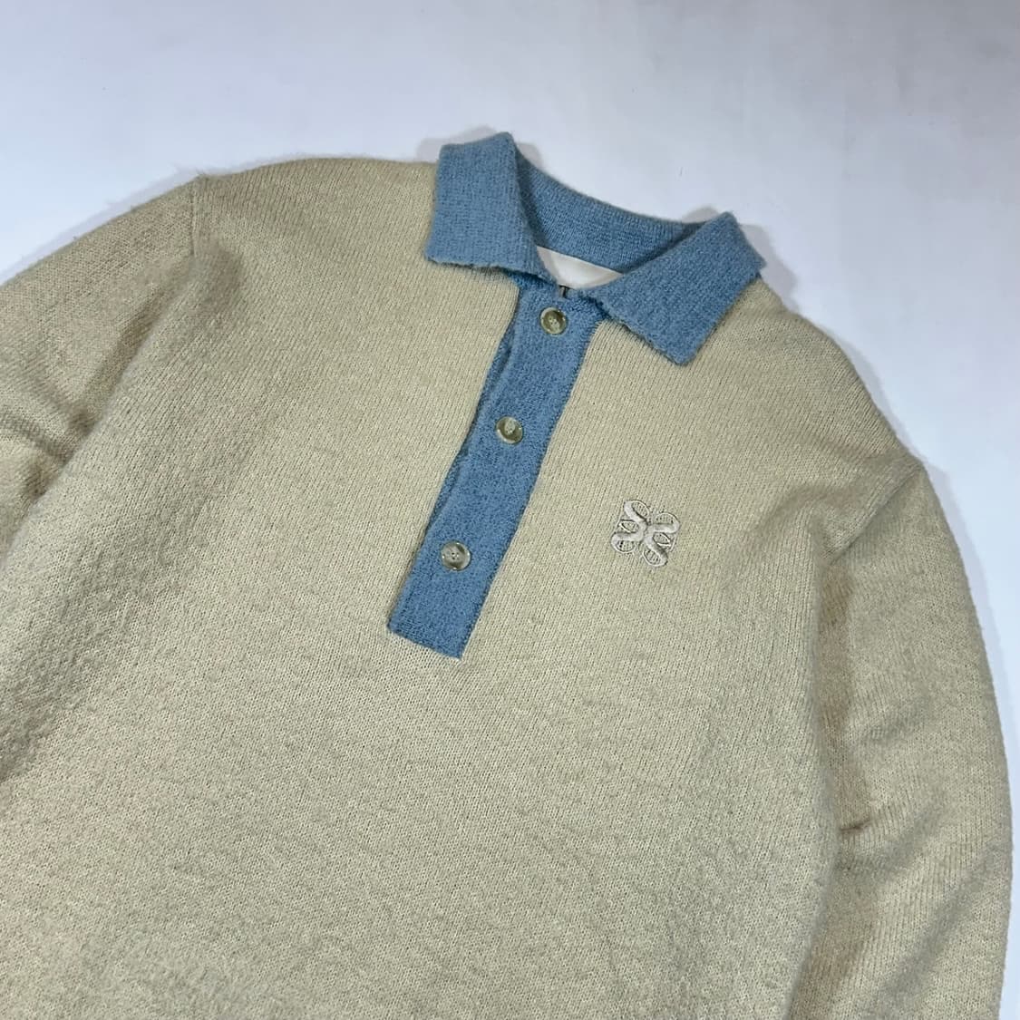 새터 나폴리 브러쉬 알파카 니트 클라우드 아이보리 상품이미지3