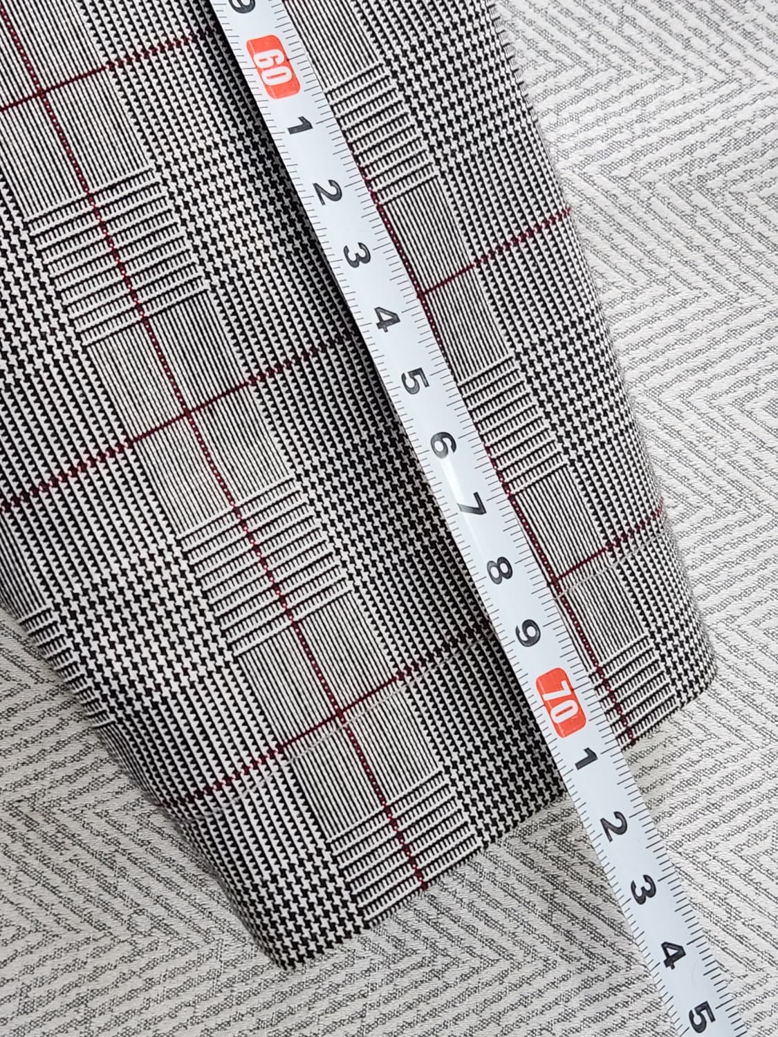 [85] 지고트 그레이 체크 벨티드 트렌치코트 롱코트 85사이즈 상품이미지10