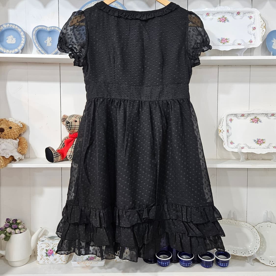 CECIL McBEE(세실맥비) 도트 시스루 프릴 원피스 상품이미지4
