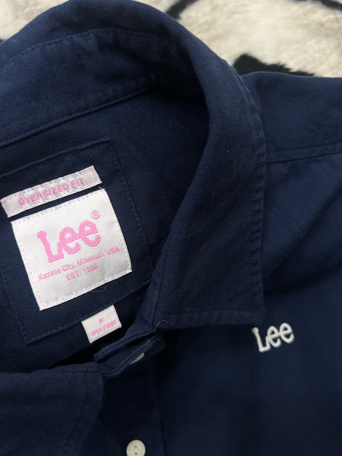 [Free]Lee 오버핏 옥스포드 셔츠/네이비 상품이미지5