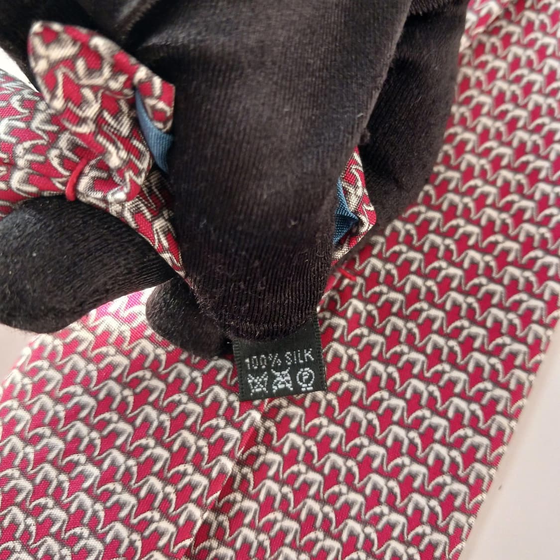 짐톰슨 실크 레드 코끼리 패턴 넥타이 8.7cm A+등급 A19047
 상품이미지8