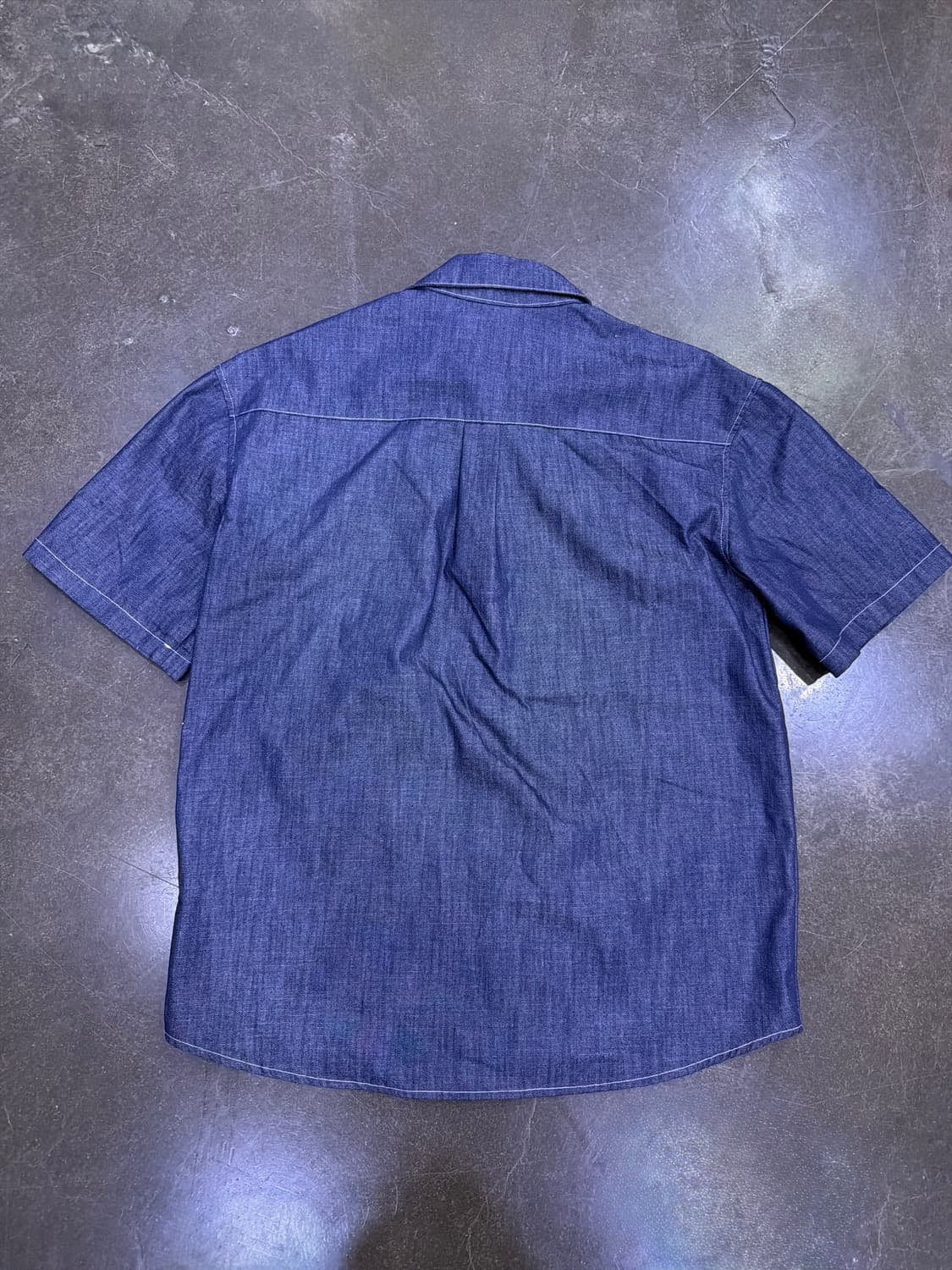 wayne 웨스턴 논페이드 반팔 데님셔츠 F 상품이미지2