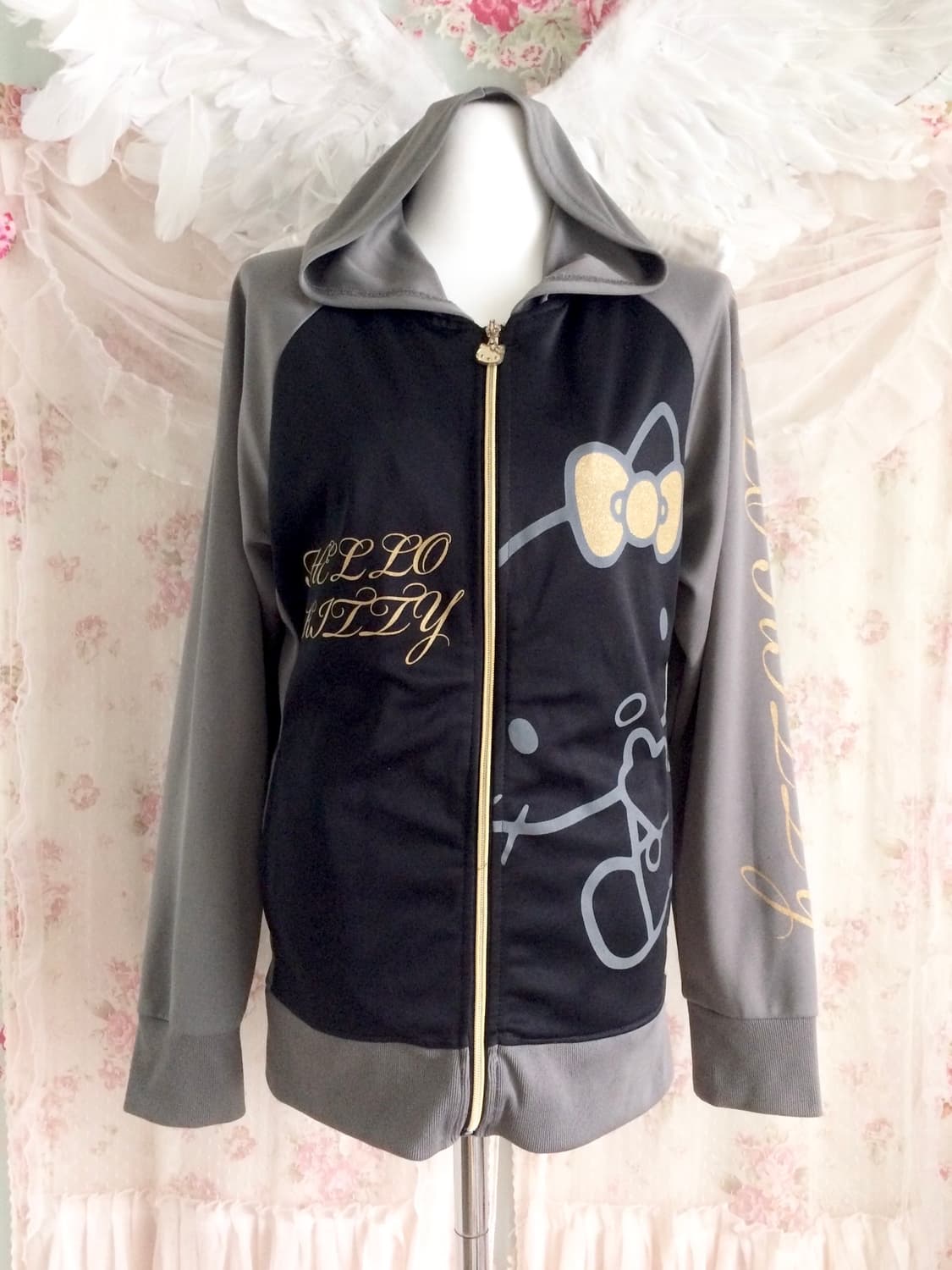 Hello kitty jersey hood zip up 상품이미지1