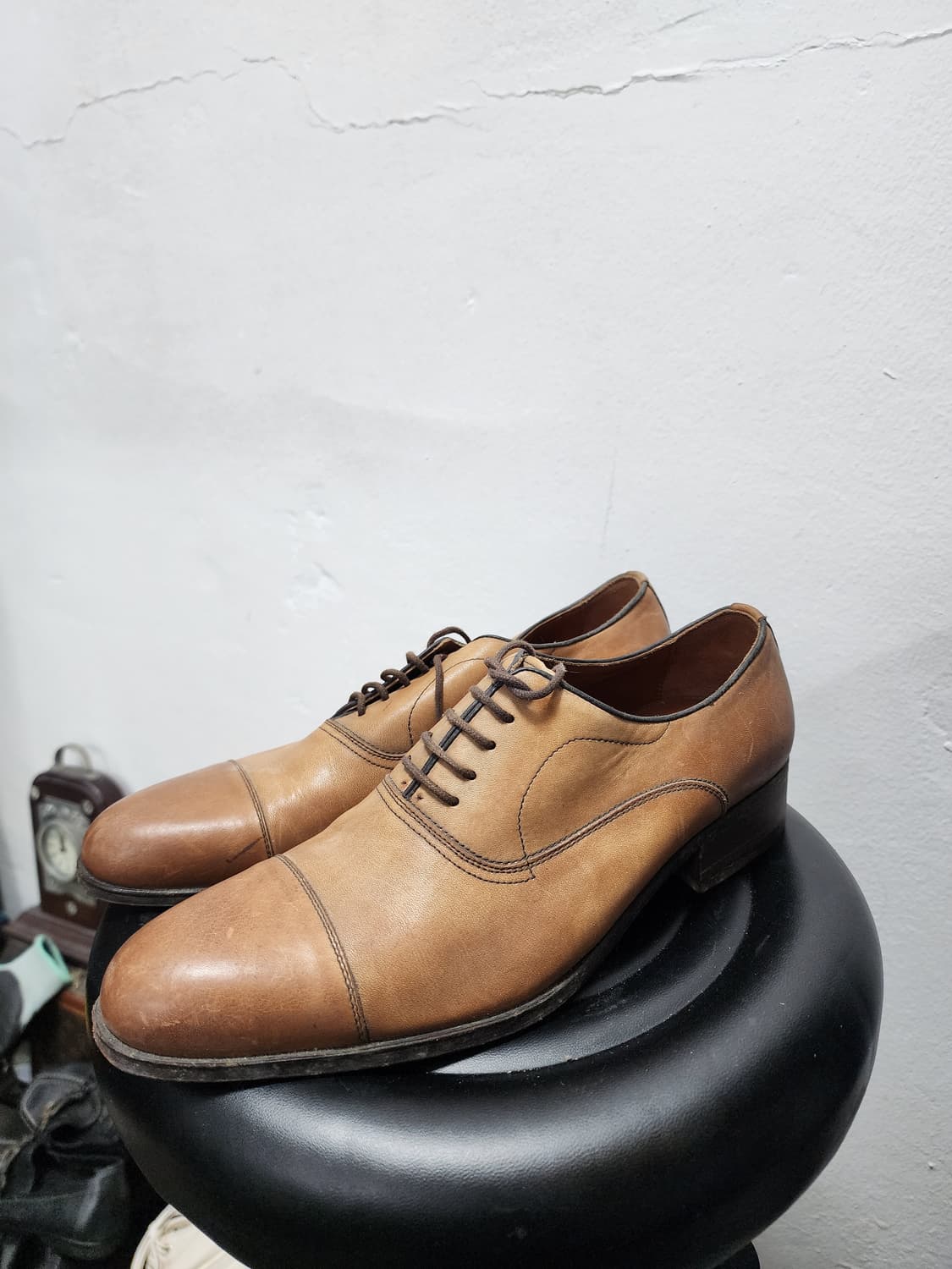 로가디스 브라운 레더 옥스포드 구두 상품이미지1