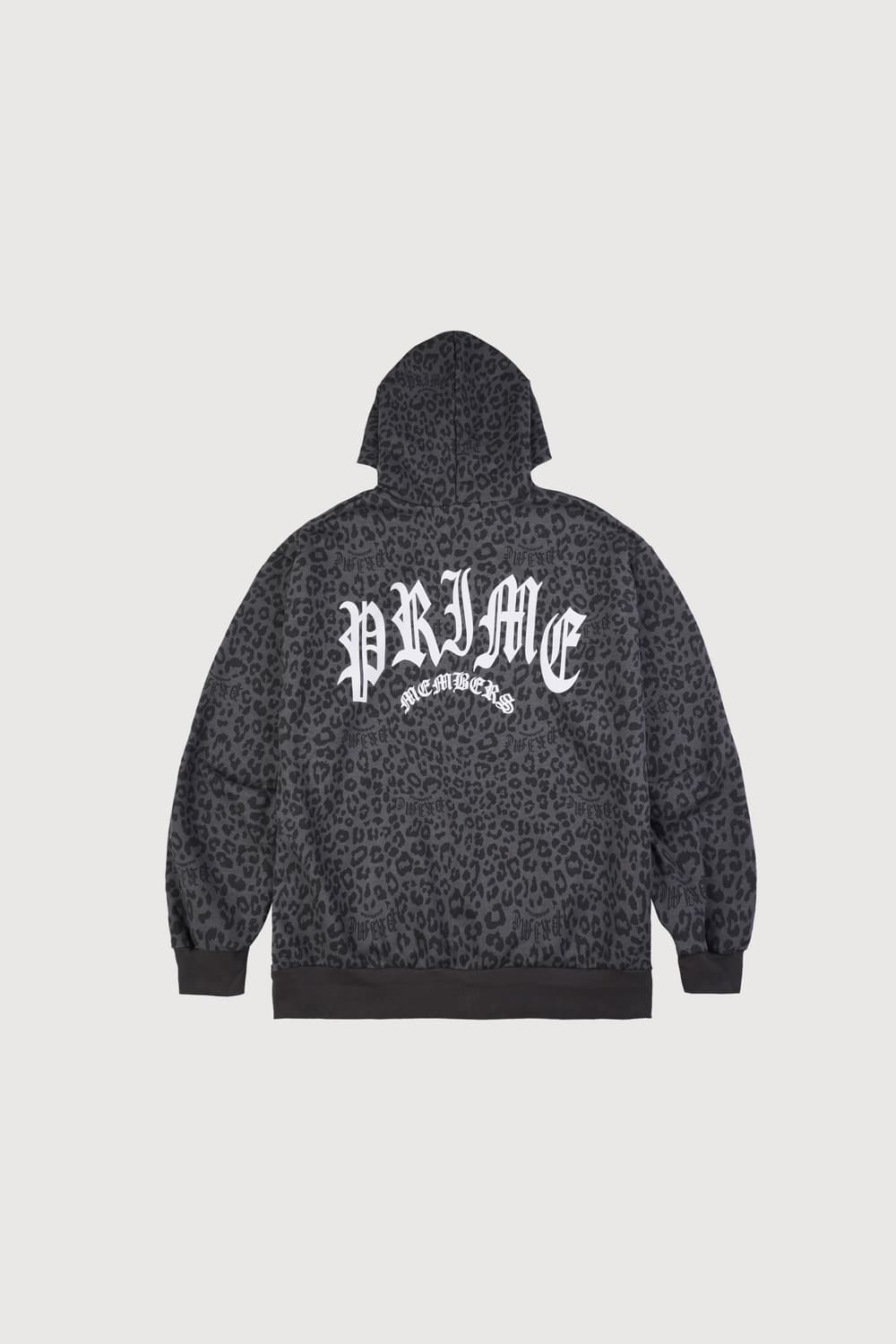 프라임멤버스 레오파드 후드집업 조거팬츠 세트 블랙 상품이미지2