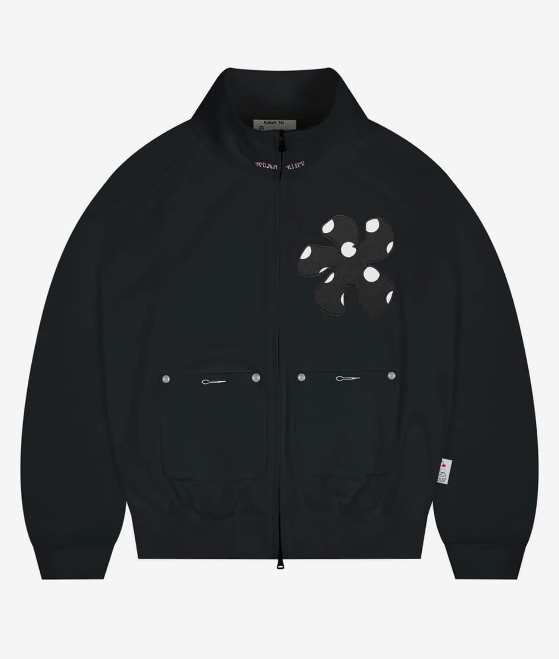 루나키후 도트 플라워 스웻 집업 상품이미지1