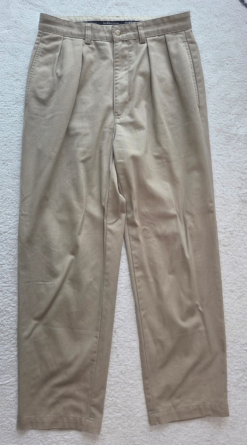 폴로 앤드류 투턱 치노 팬츠 베이지 31사이즈 추정 빈티지 상품이미지1
