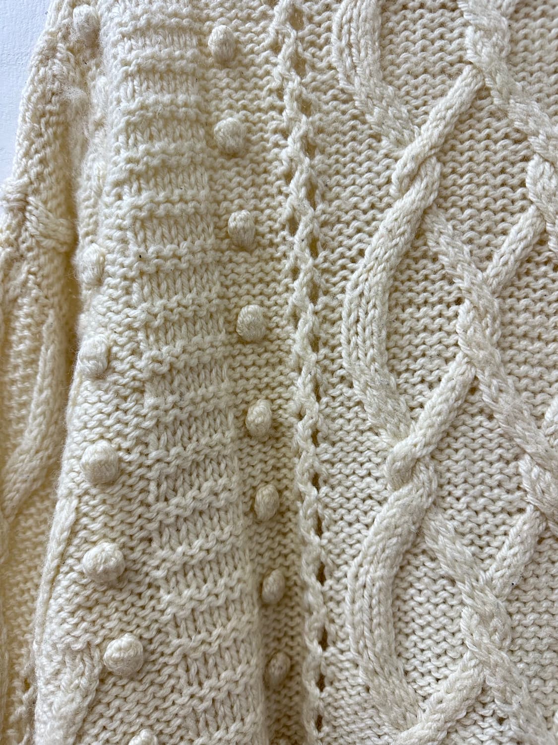 일본빈티지 방울 폼폼이 케이블 디테일 스웨터 니트 상품이미지7