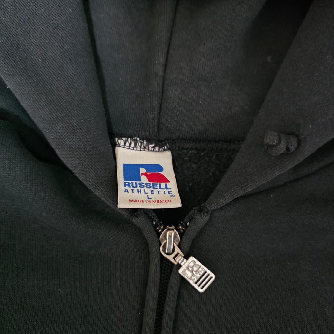 [L] 90s 빈티지 러셀 애슬레틱 후드집업 블랙 ver. 파인페이드 상품이미지6