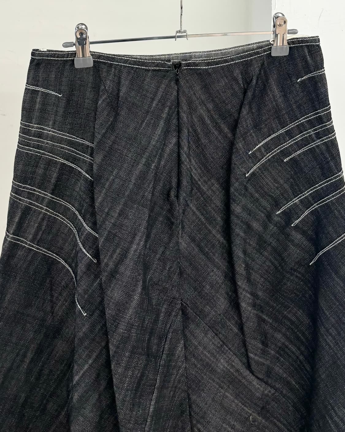 질 샌더 블랙 데님 플레어 스커트 상품이미지6