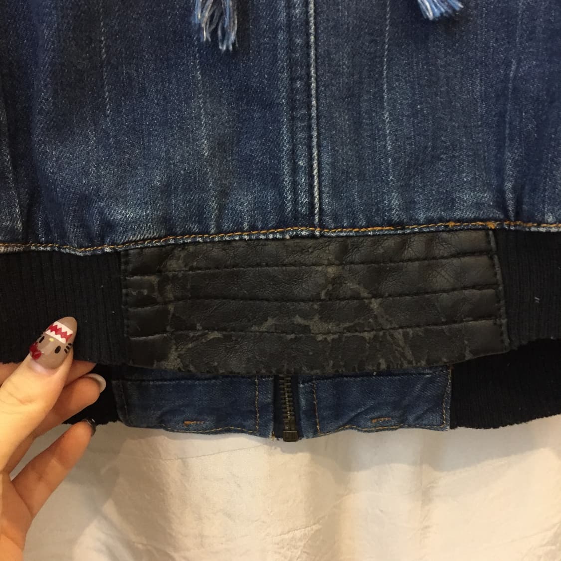 Desigual 데시구알 워싱 바이커 펑크 데님 자켓 상품이미지5