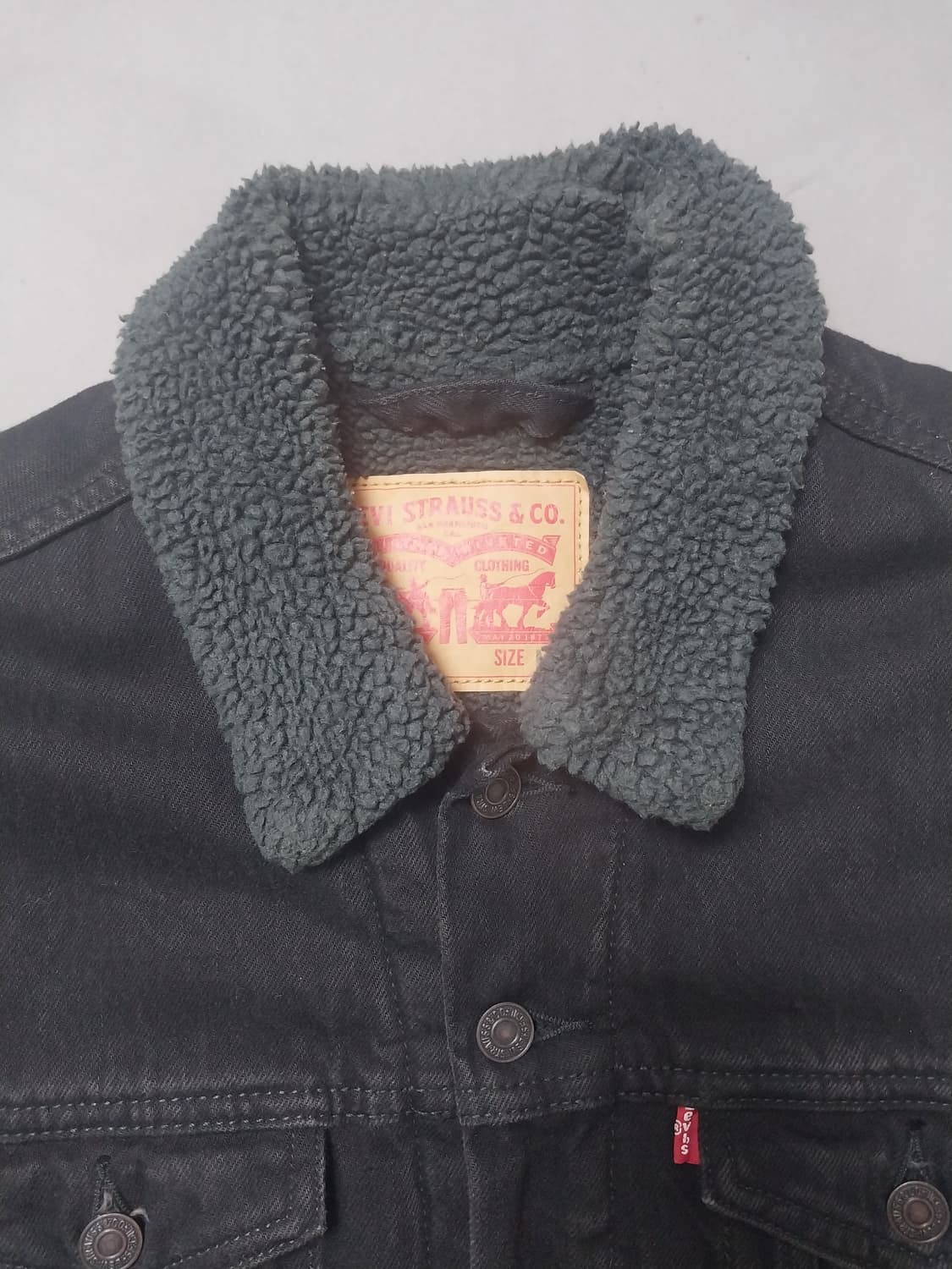 [M] 리바이스 타입3 블랙 쉐르파 트러커 자켓 상품이미지2