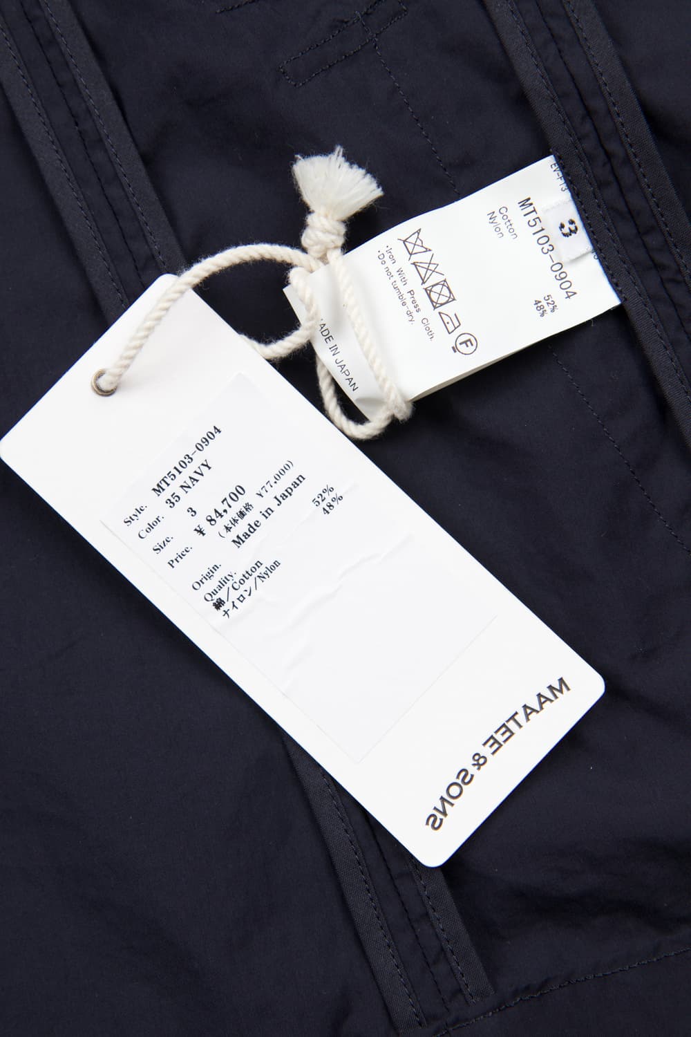 (새상품)Maatee&sons STAND BL 자켓 네이비 상품이미지8