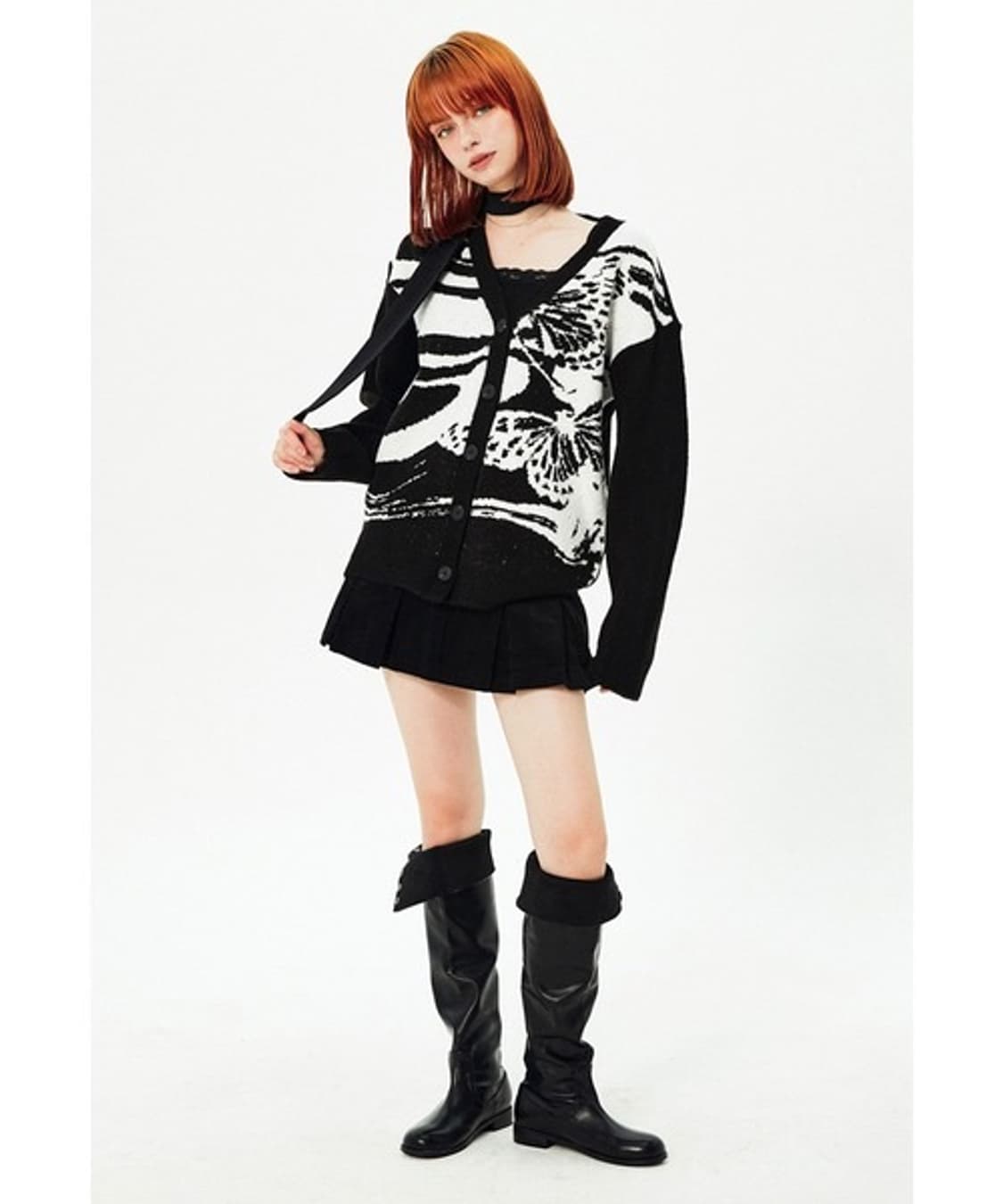 Nasty fancy club) depict knit cardigan 상품이미지2