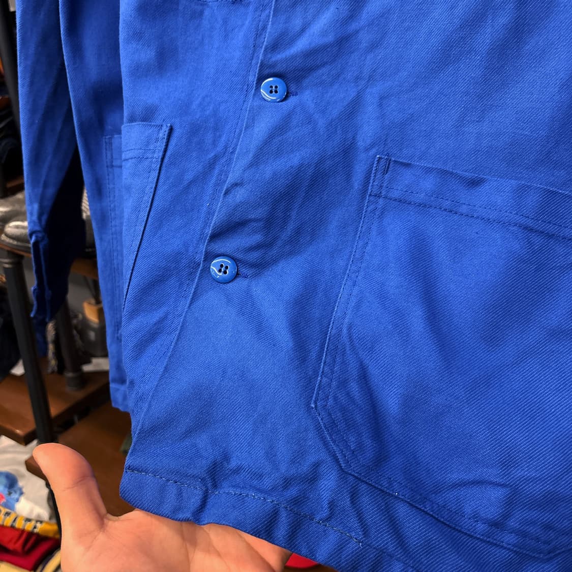 80~90s 리얼워크 엠브로이드 코튼트윌 프렌치워크자켓 N1300 상품이미지6