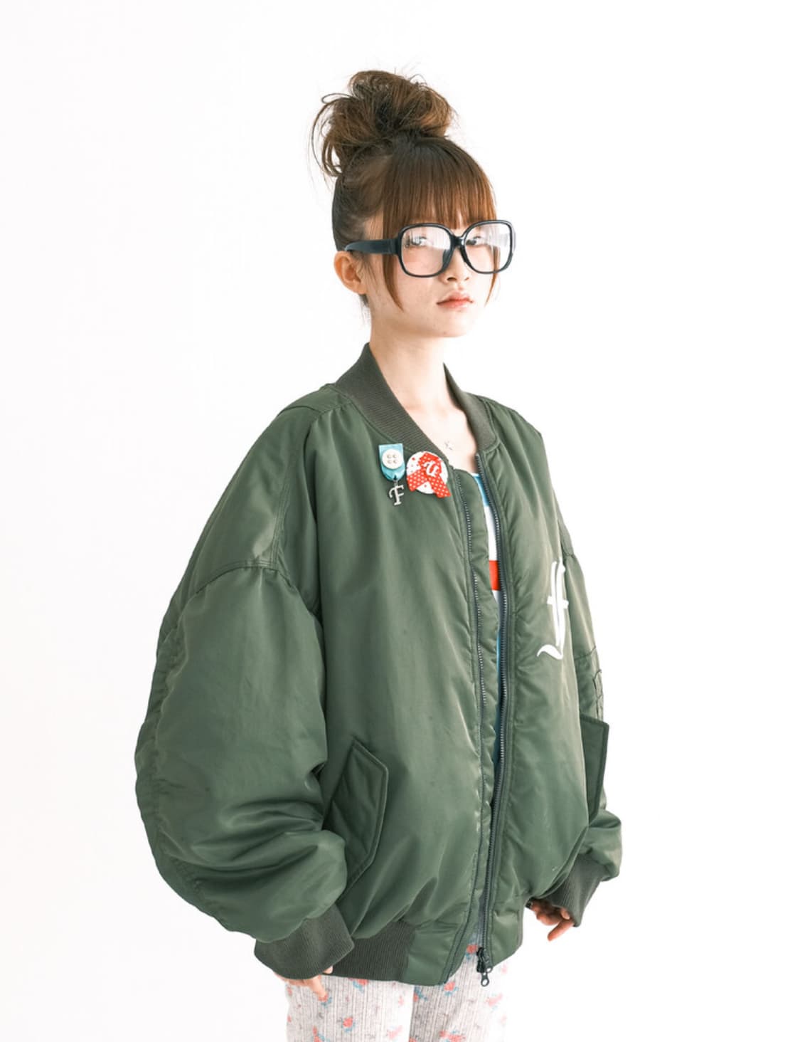 샵페어리 봄버자켓 카키 상품이미지1