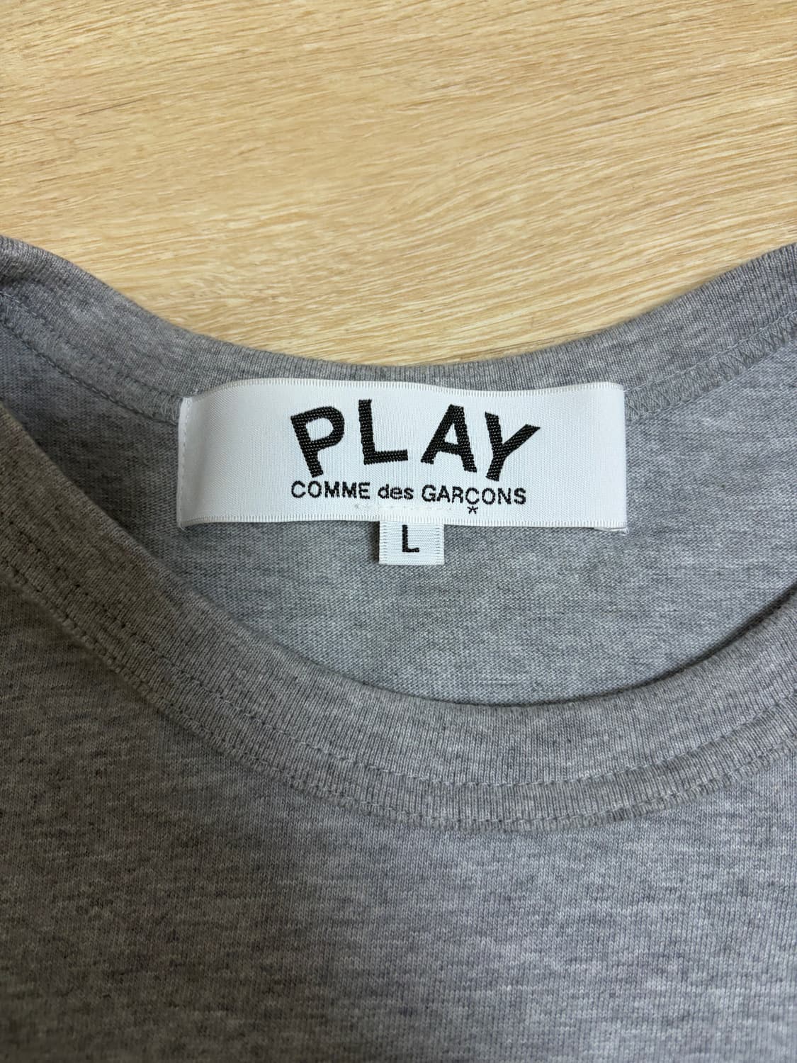 플레이 꼼데가르송 블랙 하트 롱슬리브 티셔츠 그레이 L 상품이미지3