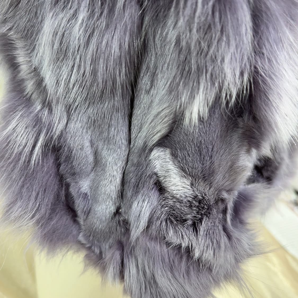 빈티지 보라 리본 여우털 폭스퍼 조끼 베스트 상품이미지3