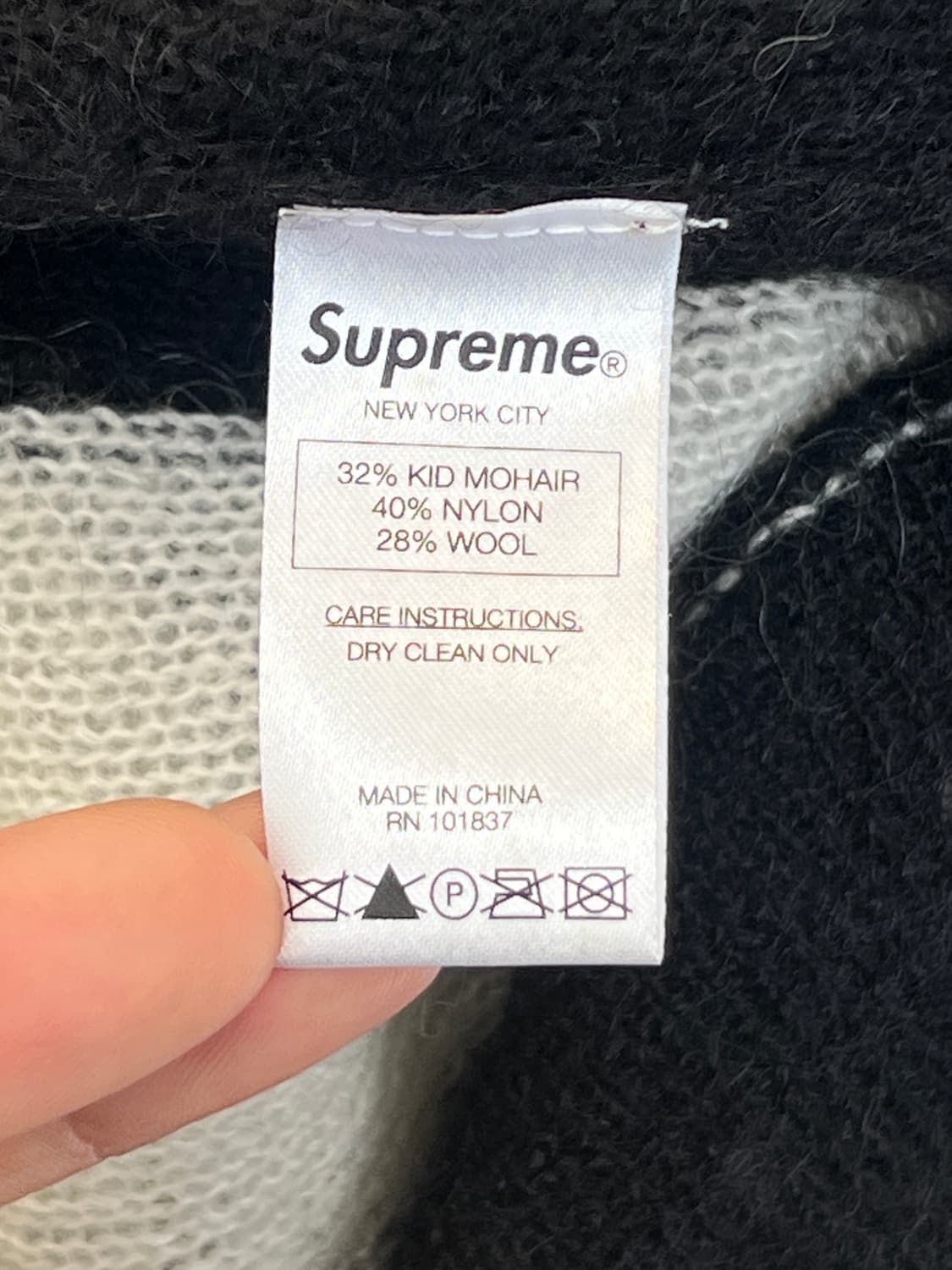 슈프림 13FW 스트라이프 모헤어 가디건 상품이미지7