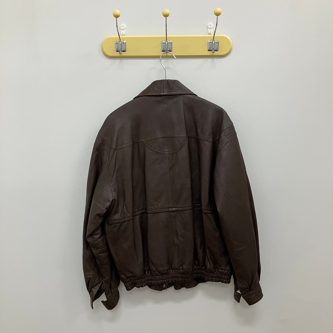 빈티지 가죽 봄버 자켓 브라운 상품이미지2