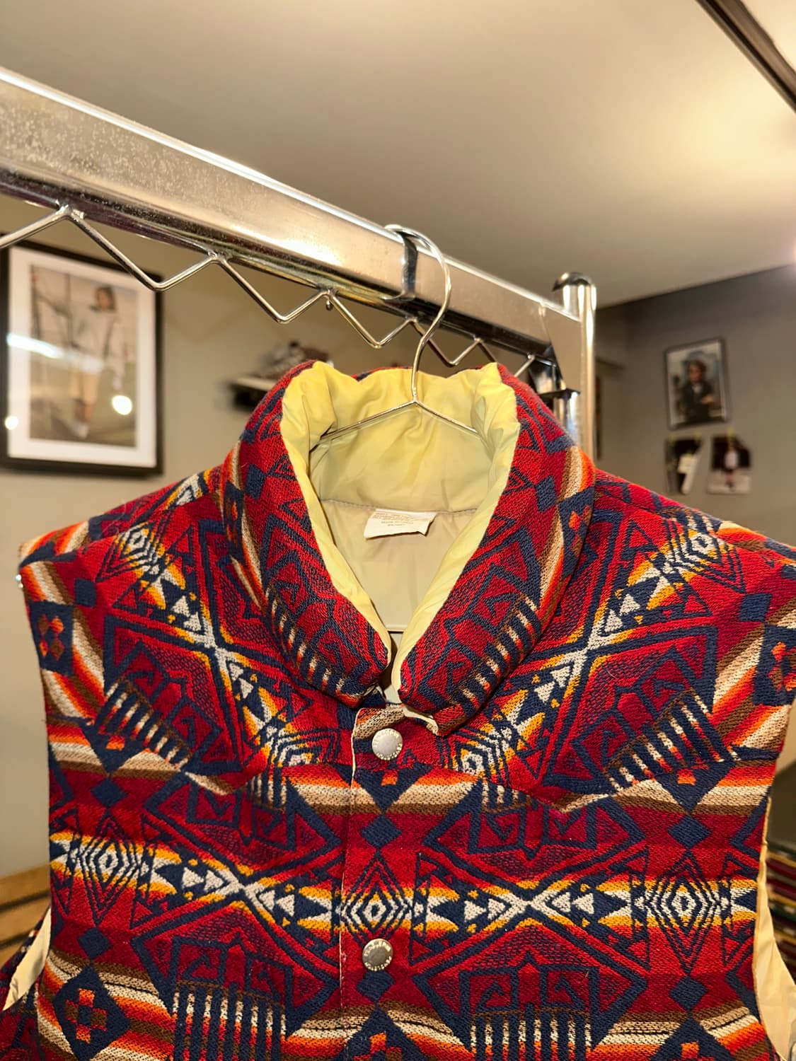 Pendleton aztec shell/wool padded Vest 상품이미지4