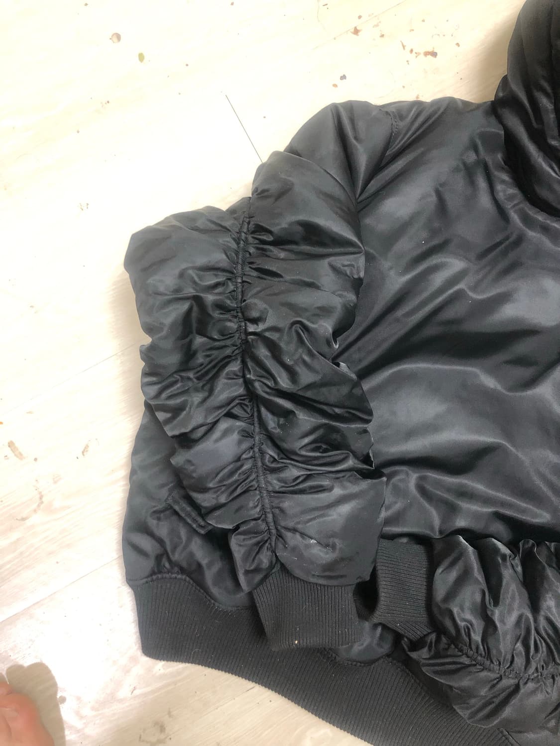 검정색 후드 일체형 항공점퍼 Ma-1 XL 105 사이즈 상품이미지3