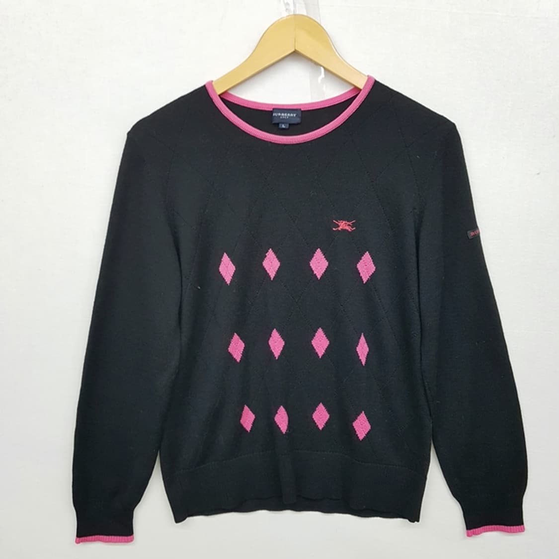 BURBERRY 버버리 골프 스웨터 블랙 핑크 상품이미지1
