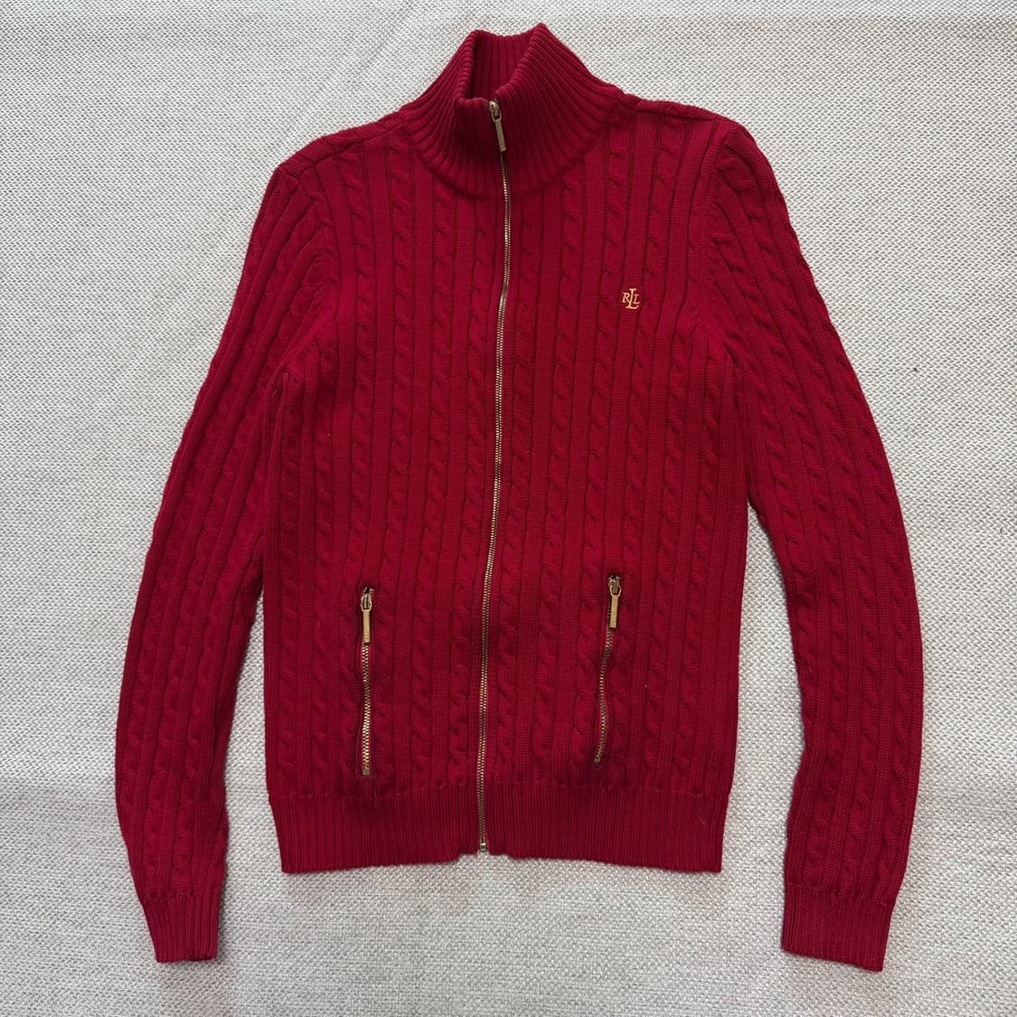 랄프로렌 케이블 니트 집업 상품이미지1