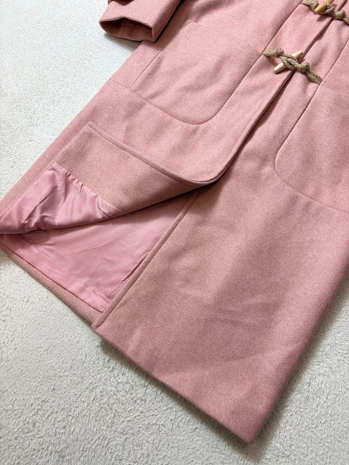 샐러드볼즈 우먼 핑크 오버핏 더플 코트 PN6829 상품이미지5