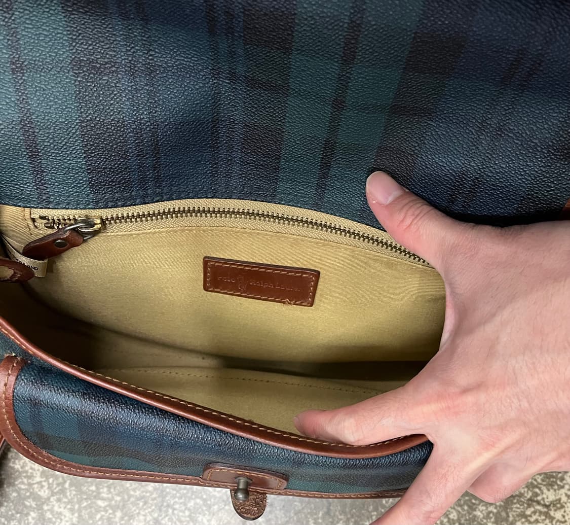 90s 폴로 랄프로렌 타탄체크 크로스백 상품이미지8