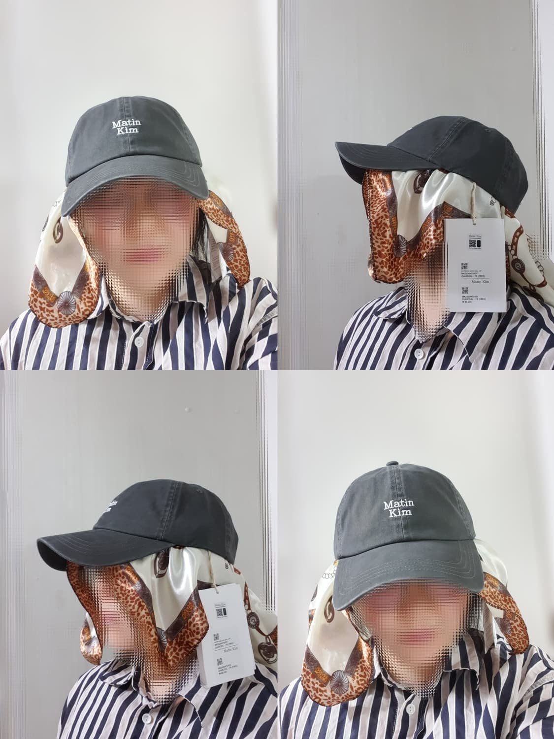 그레이  마뗑킴 미니 로고 볼캡 모자 상품이미지10