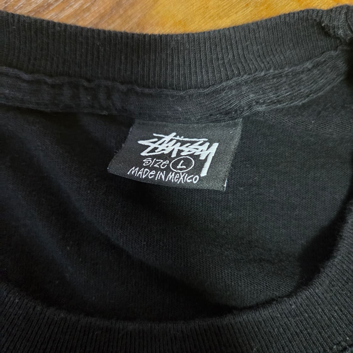 [L]stussy 스투시 리플렉션 자수정 티셔츠 블랙 상품이미지6