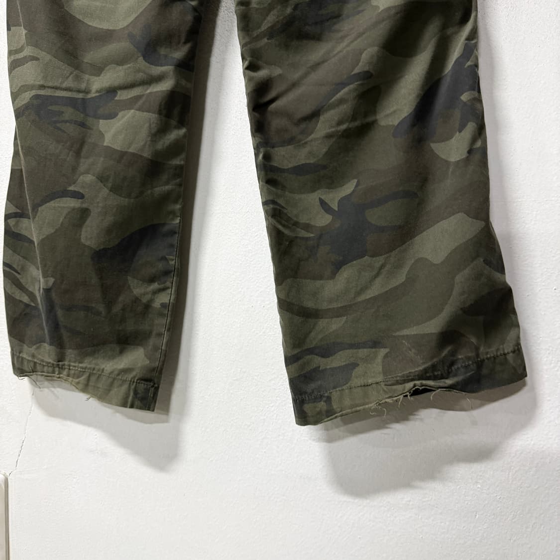 VTG 빈티지 우드랜드 카모 밀리터리 밴딩 와이드 카고 팬츠 상품이미지9