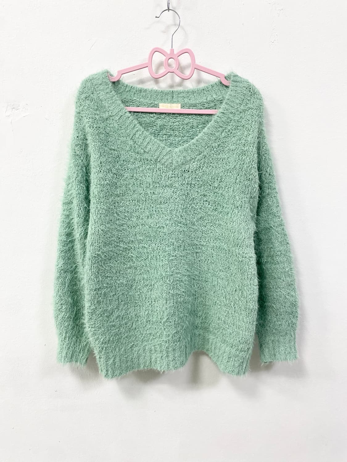 [EARTH MUSIC] 얼스뮤직 에메랄드 민트 폭닥 니트 상품이미지4