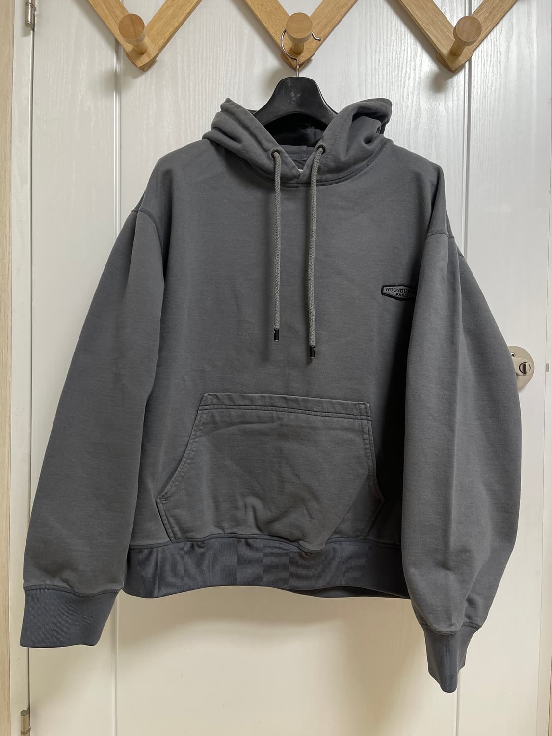우영미 그레이 후드티 50사이즈 상품이미지1