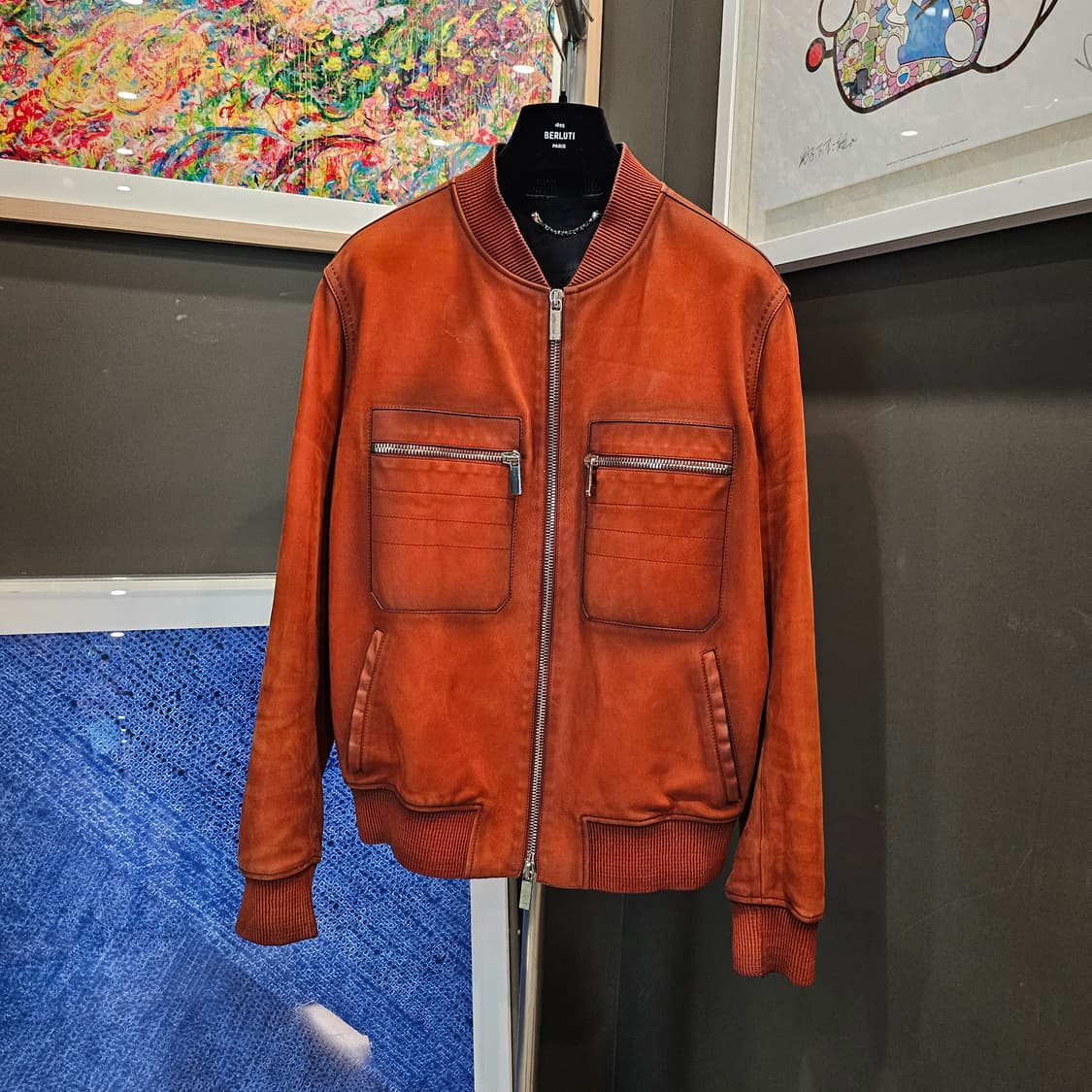 벨루티 파티나 레더 윌 스미스 가죽자켓 상품이미지1