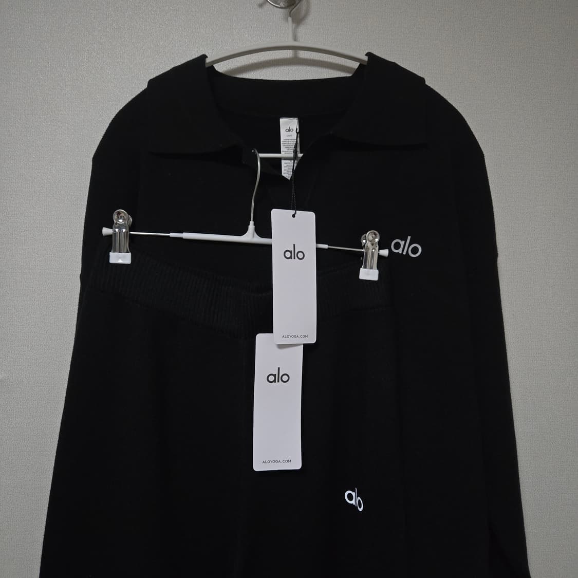 알로 블랙 니트 스카치로고 셋업 (새상품) 상품이미지1