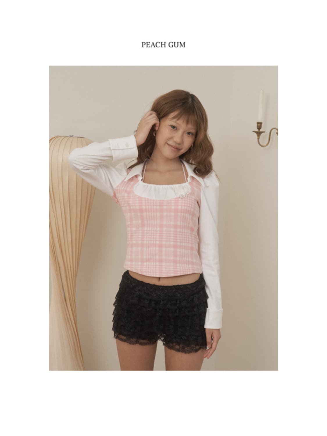 Toh 돌리블라우스 peach gum 상품이미지2