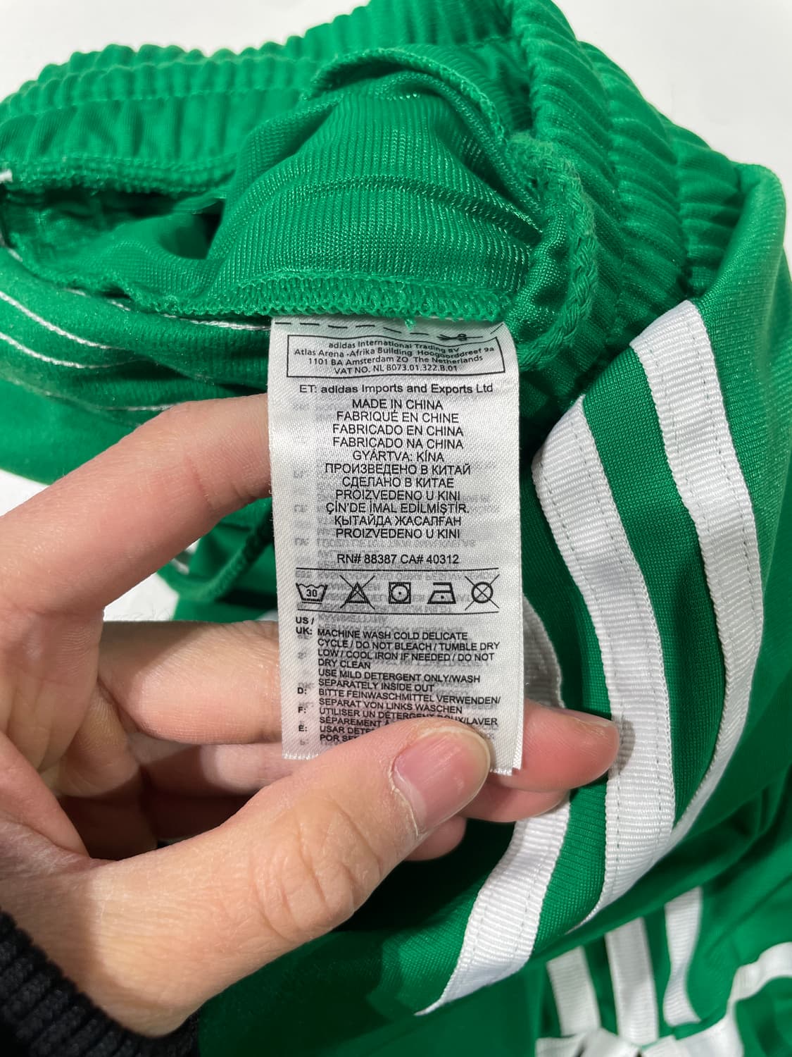 아디다스 x 최지원 그린 스트링 니 플레어 트랙 팬츠 상품이미지8