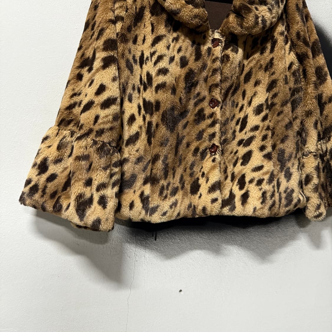 VTG 빈티지 레오파드 패턴 카라 퍼 자켓 상품이미지4