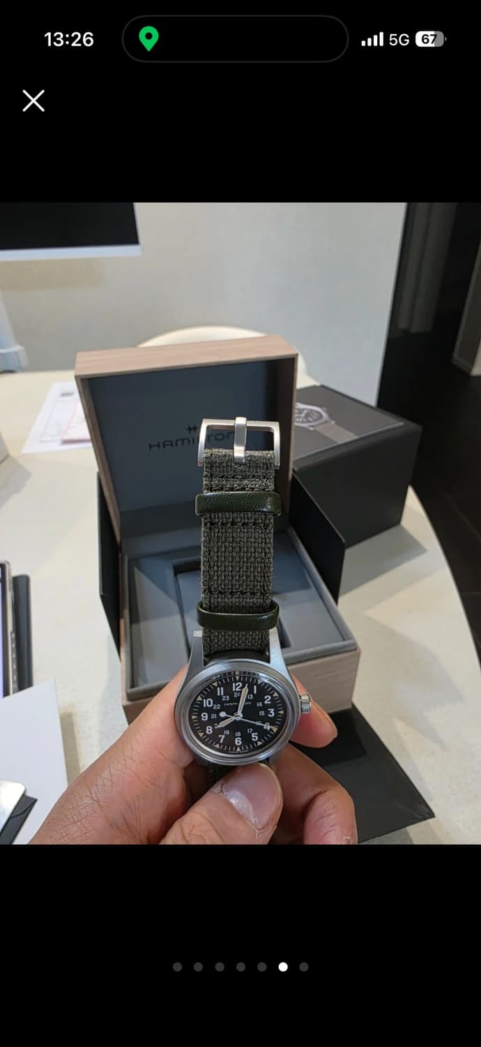 해밀턴 카키 필드 메카니컬 36mm 6월 9일 스탬핑 상품이미지2