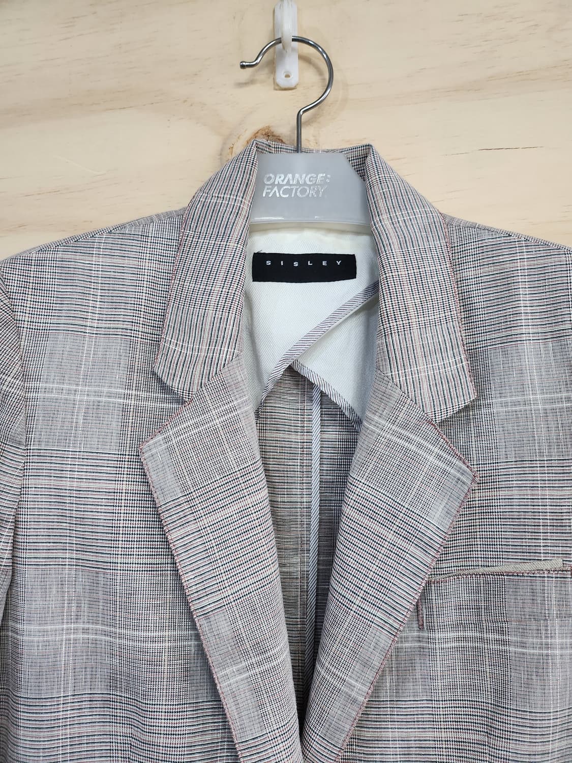 433) 시슬리 체크무늬 마블렌드 자켓 상품이미지3