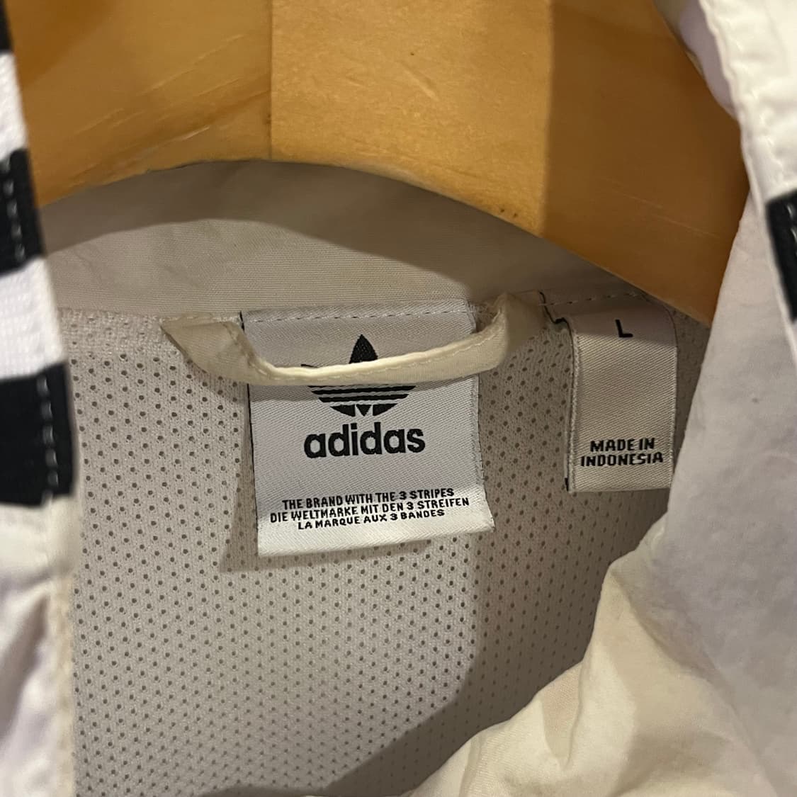 아디다스 화이트 트레포일로고 우븐 바람막이 트랙탑 상품이미지6