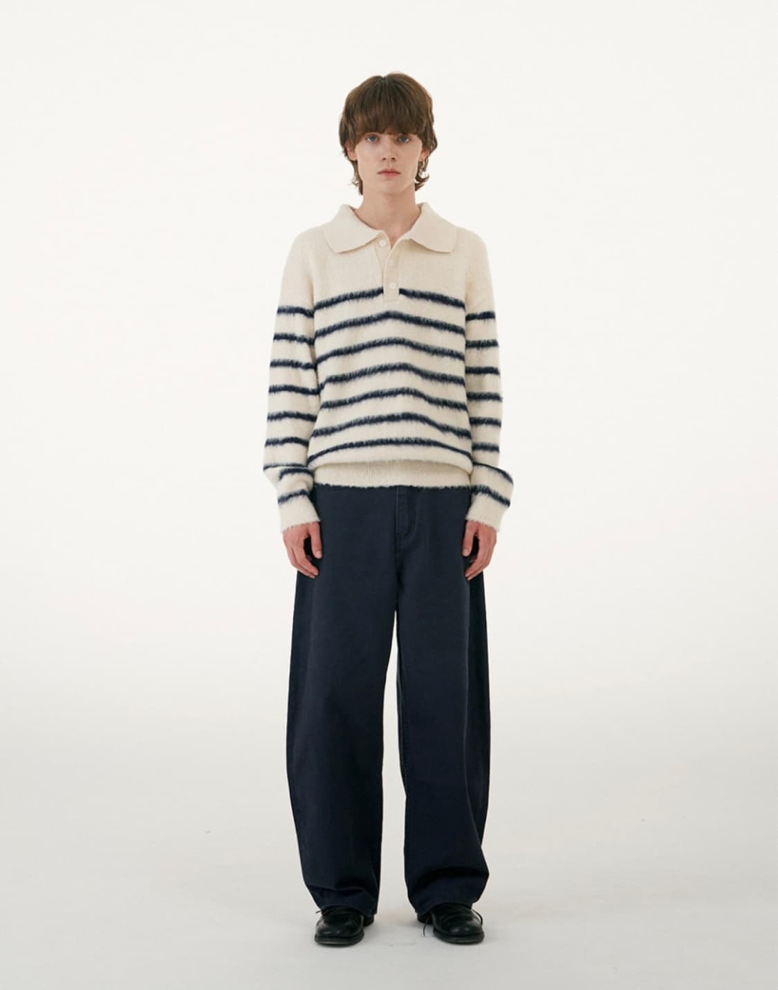 밀로 리플렉트 커브드 팬츠 [네이비/S] 인템포무드아캄후브스쿠어테이크이지 상품이미지1