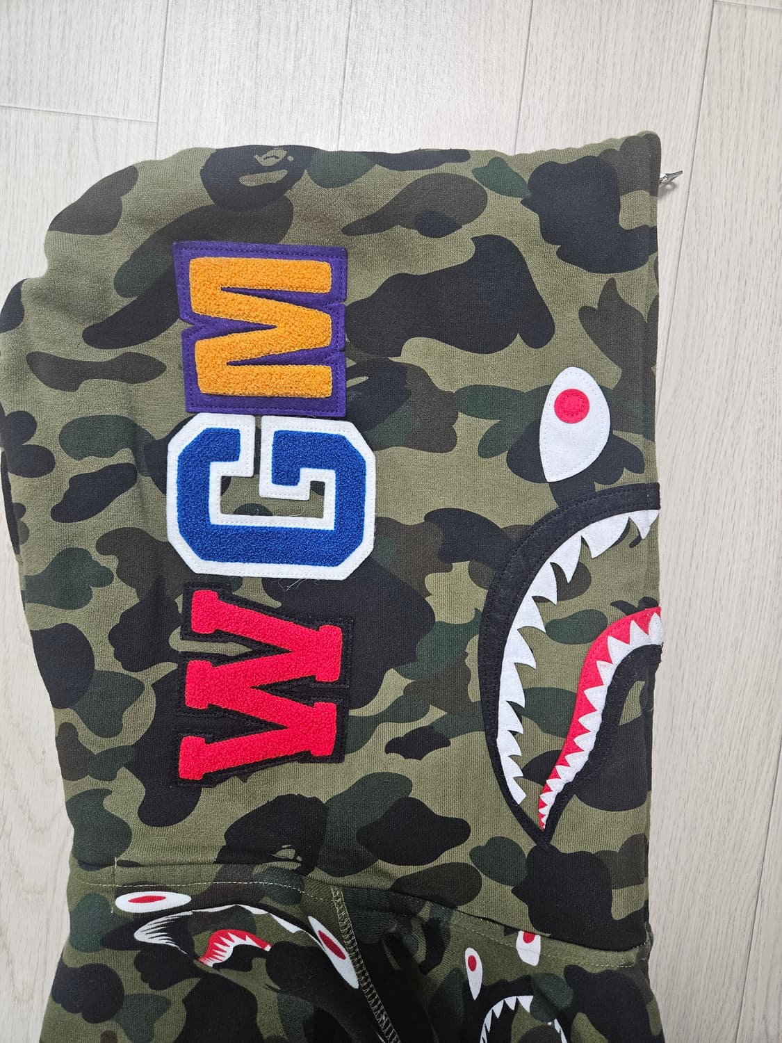 베이프 녹계 후드집업 2xl 상품이미지6