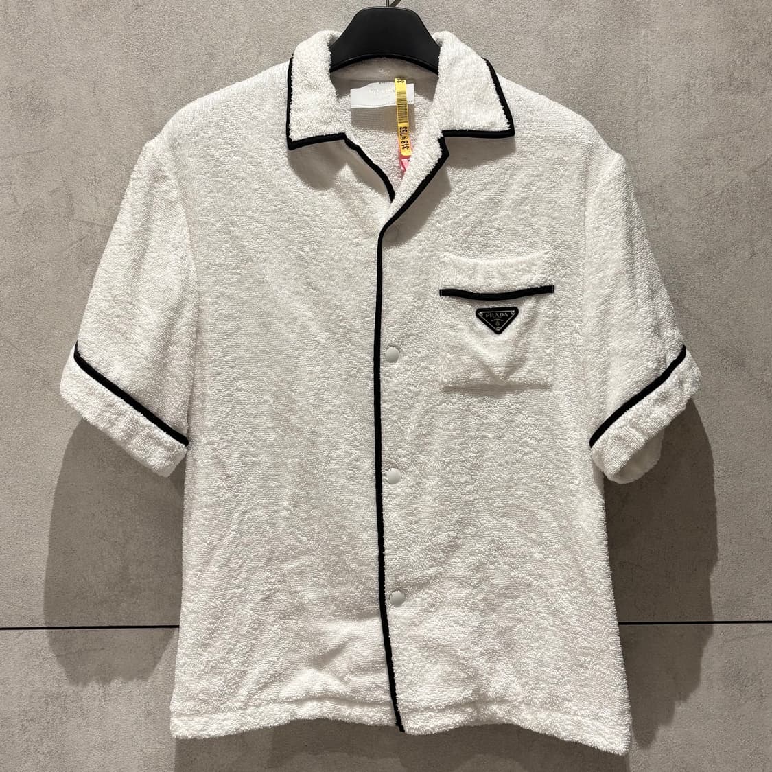 프라다 삼각로고 테리 코튼 볼링 반팔 셔츠 M사이즈 상품이미지1