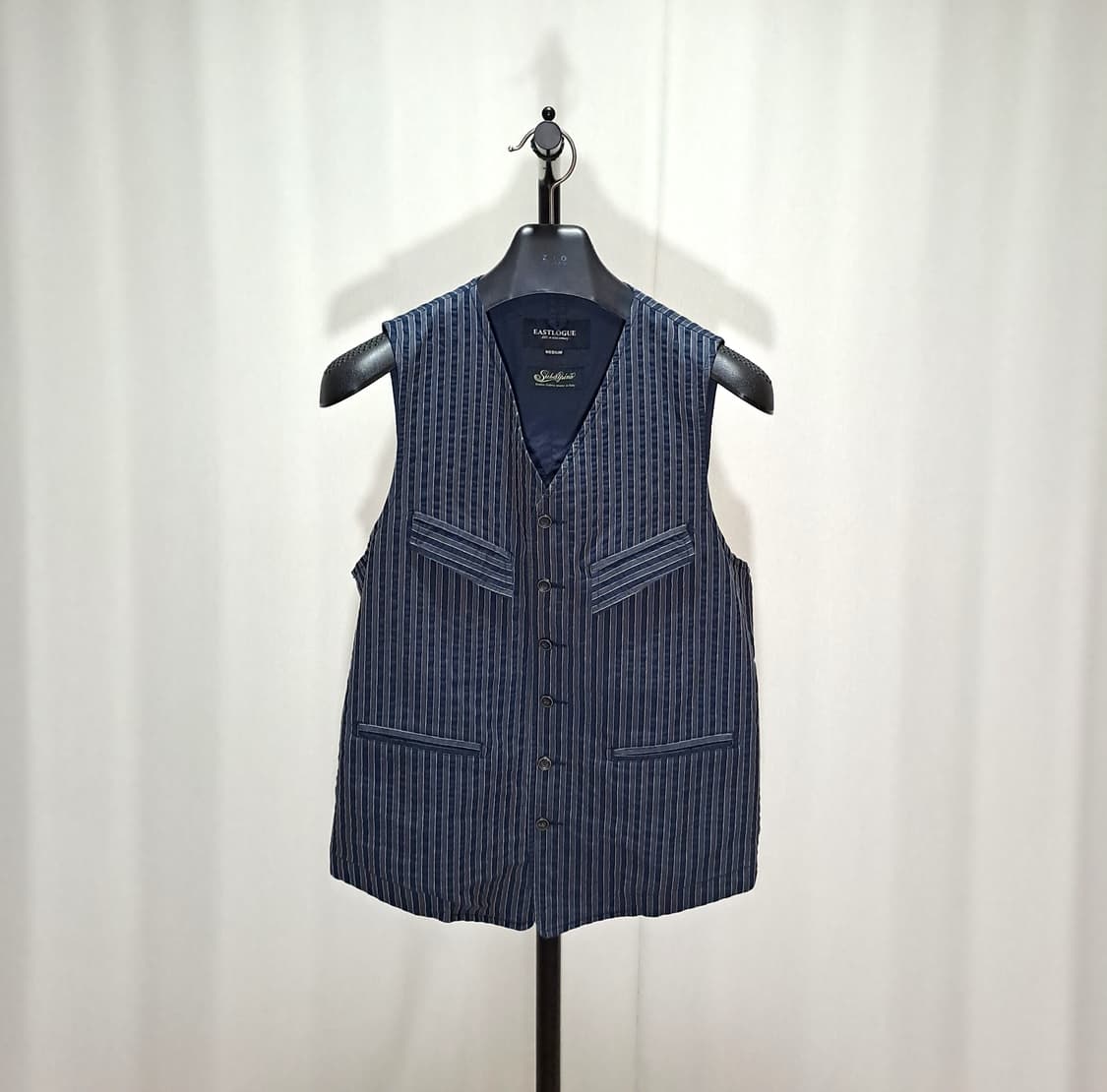 (택포) 이스트로그 이태리 원단 스트라이프 베스트 M B668 상품이미지1