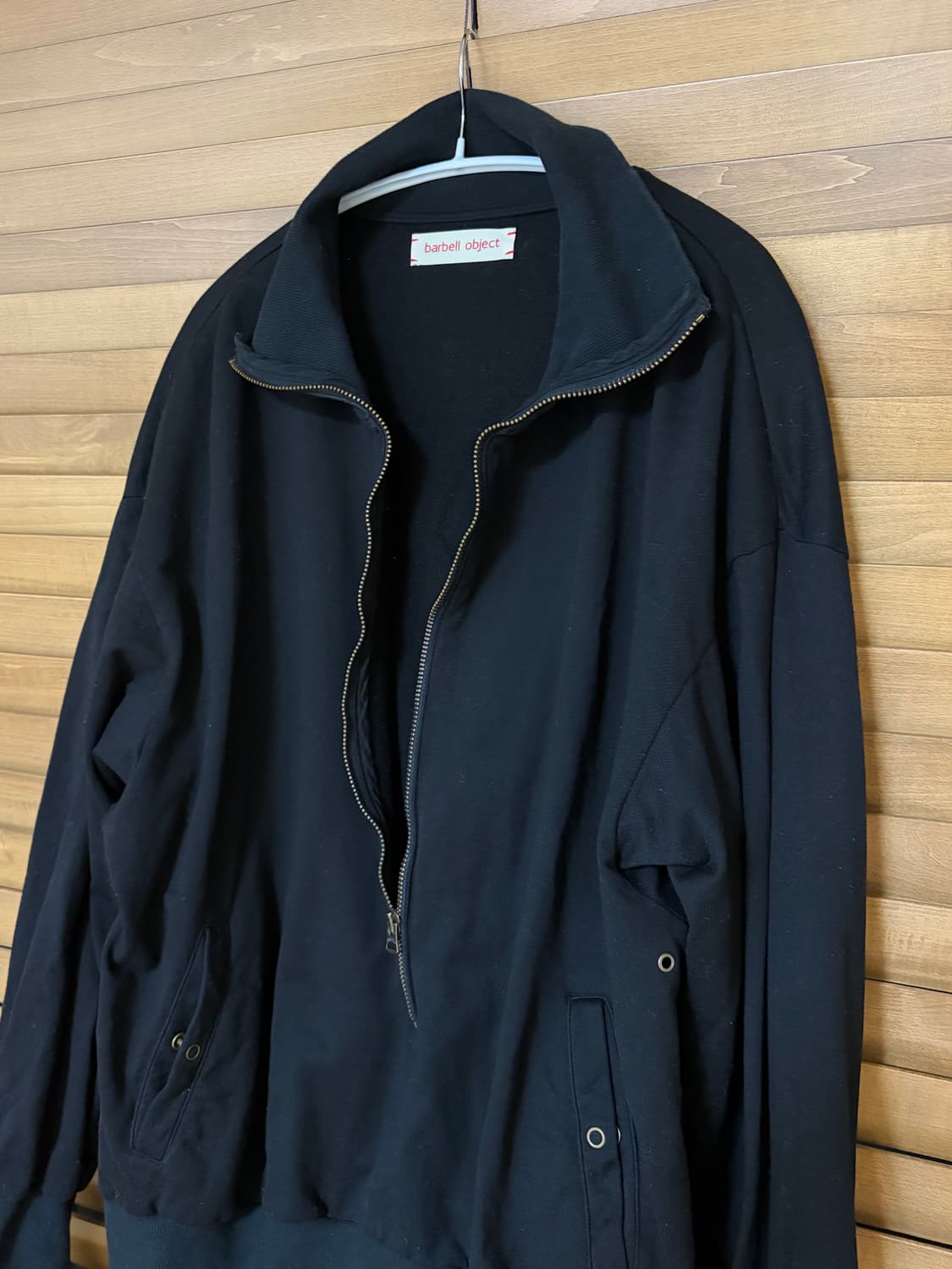 [OS] 바벨 오브젝트 집업 스웻 블랙 상품이미지1