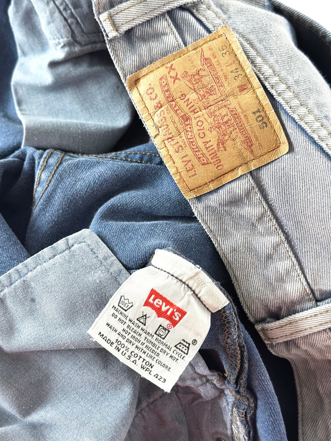 (Rare) 90s 빈티지 리바이스 501 애쉬 그레이 페이드 데님 팬츠 상품이미지6