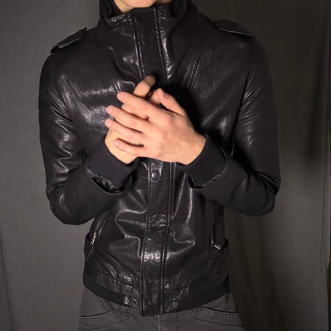 하이넥 시보리 양가죽 자켓 상품이미지5